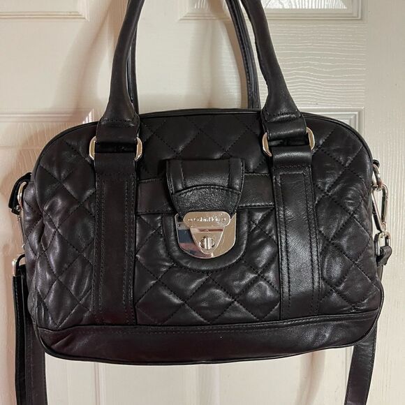 Calvin Klein leather black quilted shoulder bag/crossbody silver tone ha… - Picture 13 of 13